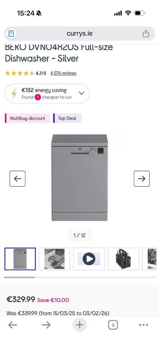 Silver dishwasher - Image 1