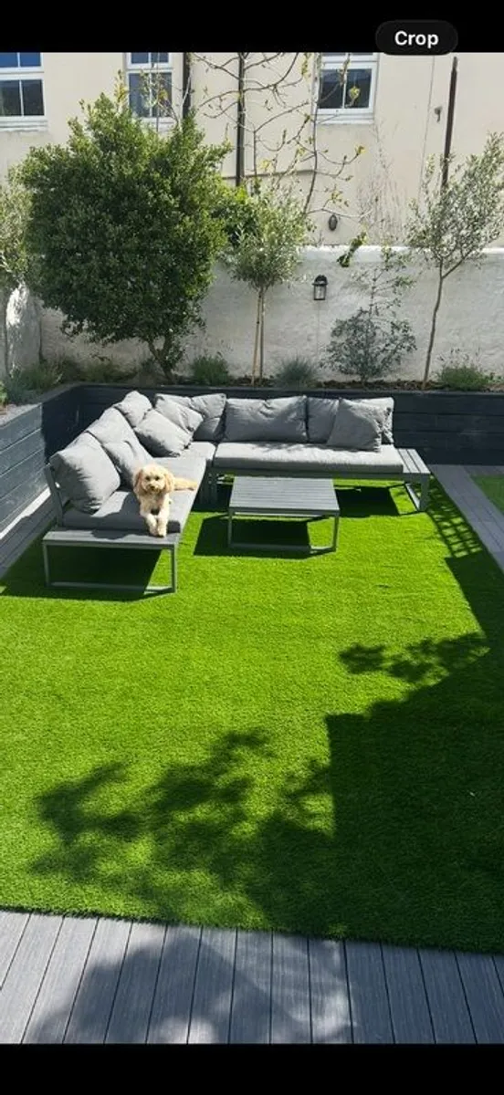 garden seating corner with coffee table - Image 1