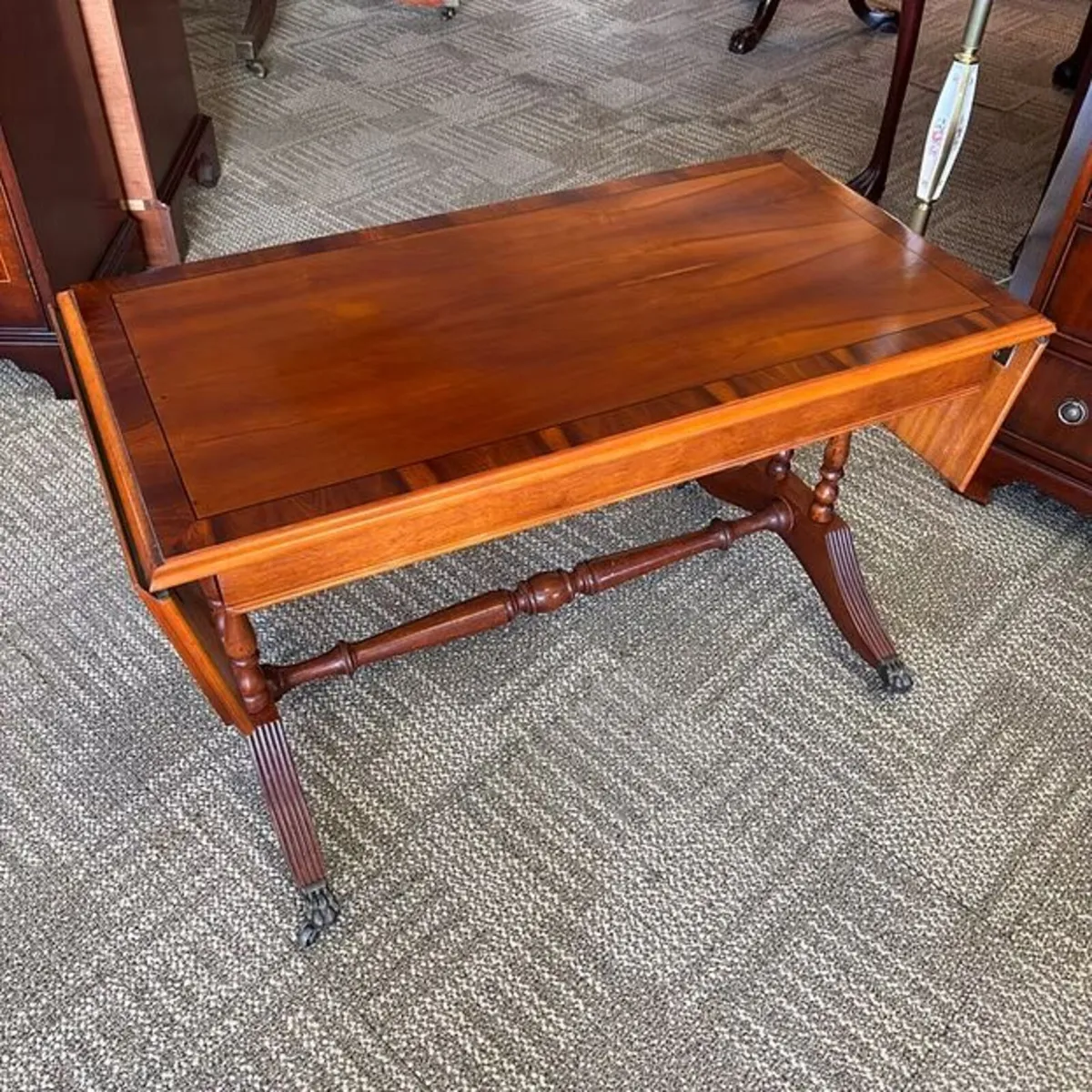 Beautiful yew drop leaf coffee table