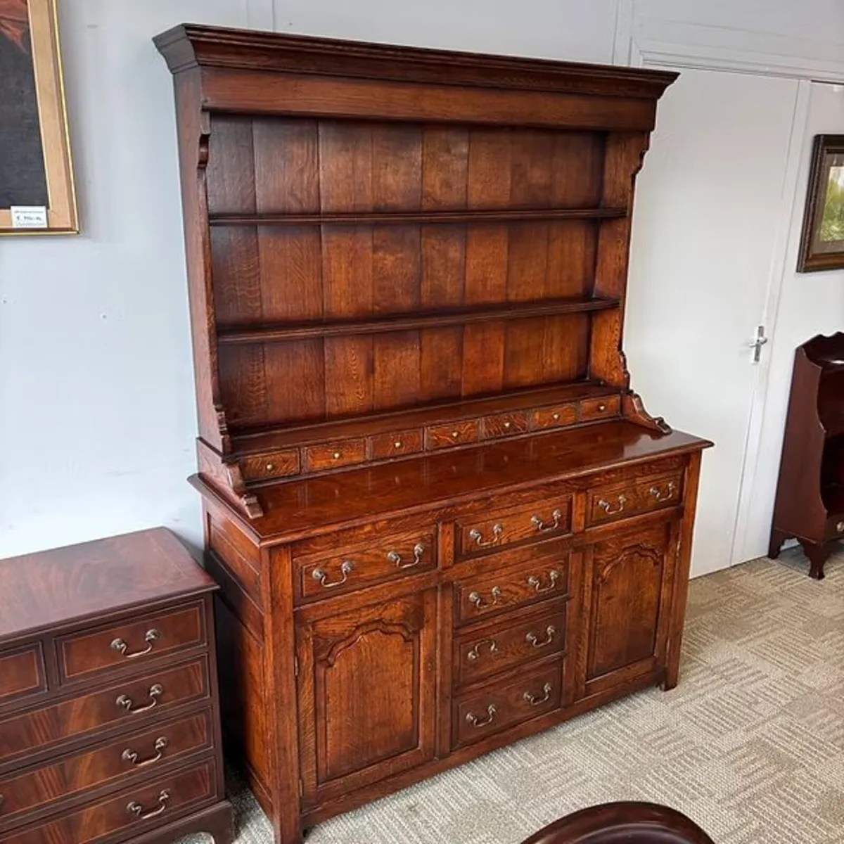 19th century oak dresser. Comes in two parts. - Image 2