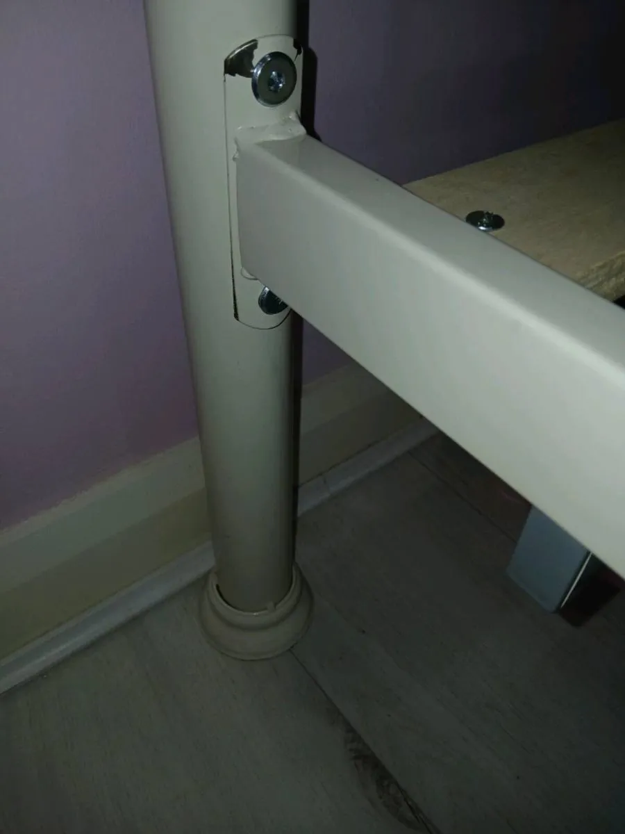 4ft bed frame iron frame cream - Image 2