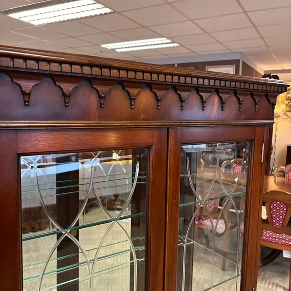 Fabulous two door display cabinet with two glazed - Image 2