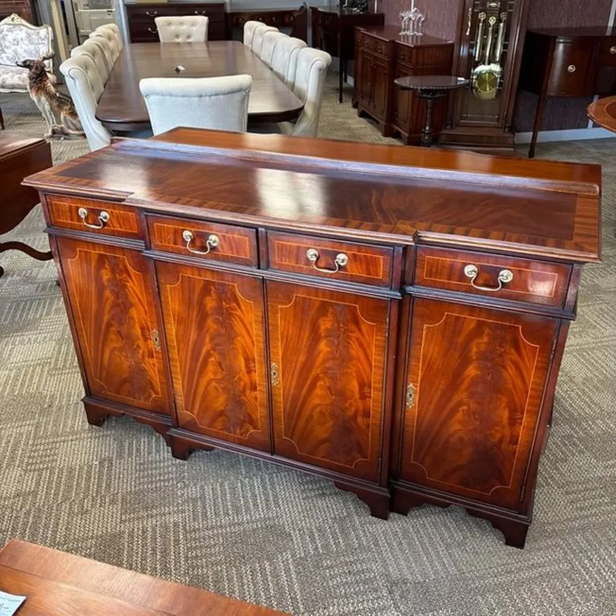 Fabulous mahogany flamed four drawer