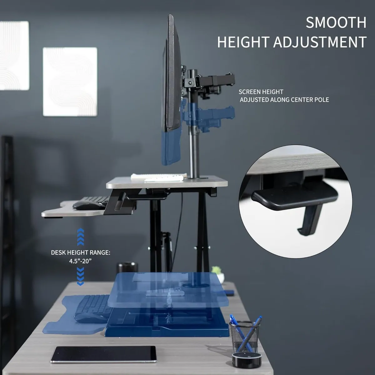 Height Adjustable 81cm Standing Desk Converter - Image 4