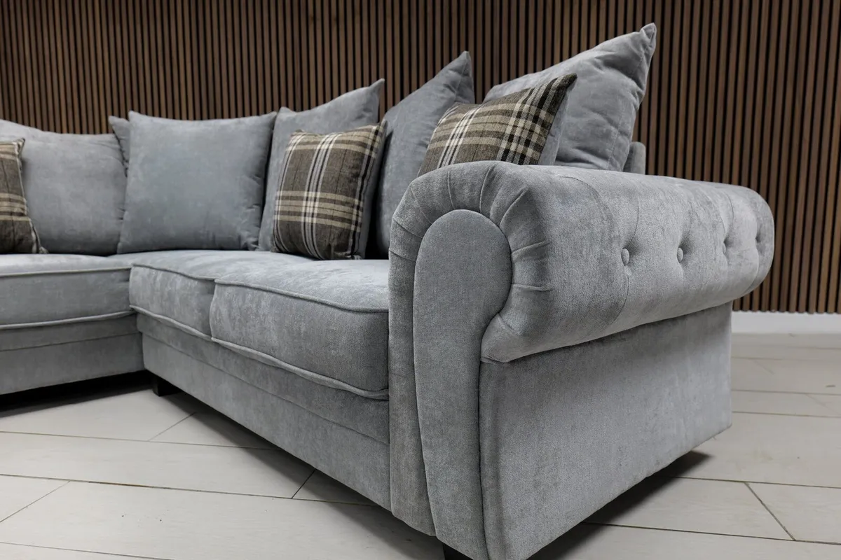 Verona Grey Chester Arms Scatter Cushions Sofa - Image 3