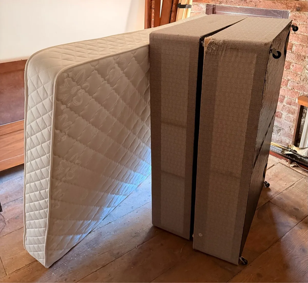 Double bed base and mattress