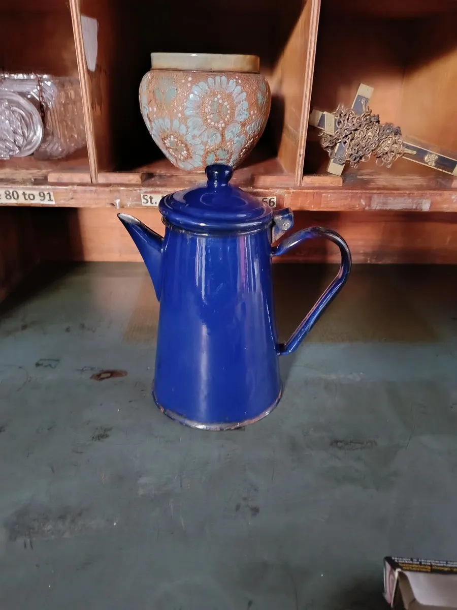 Vinatage Enamel Coffee Jug - Image 1