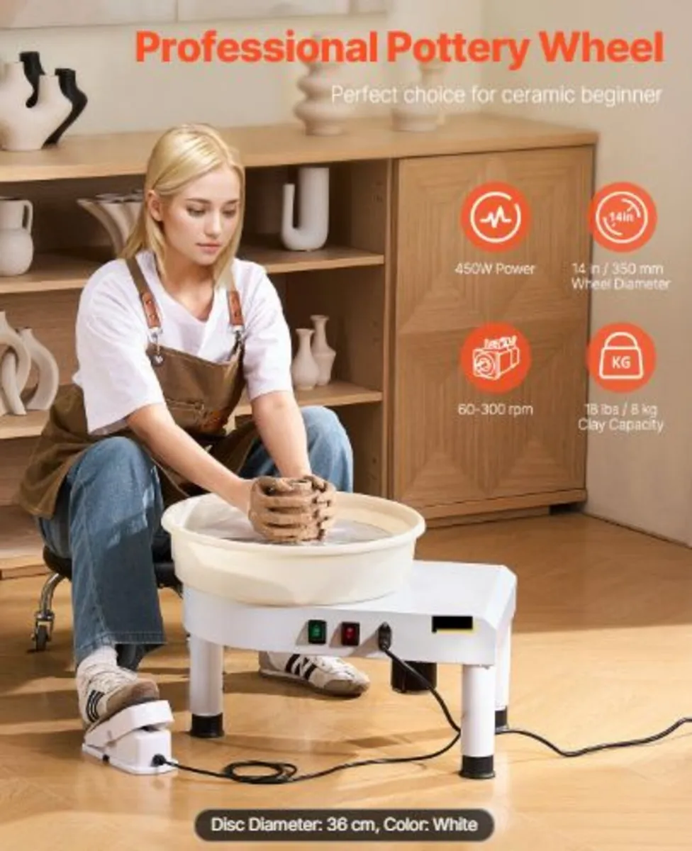 Pottery Wheel,35 cm Ceramic Wheel Forming Machine - Image 3