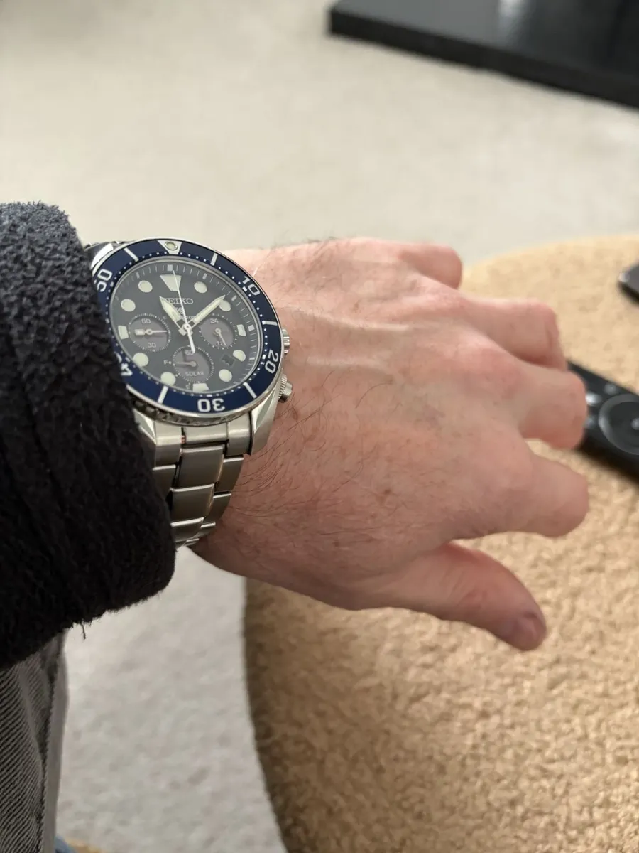 Seiko Prospex Chronograph Solar Quartz Diver Watch - Image 2