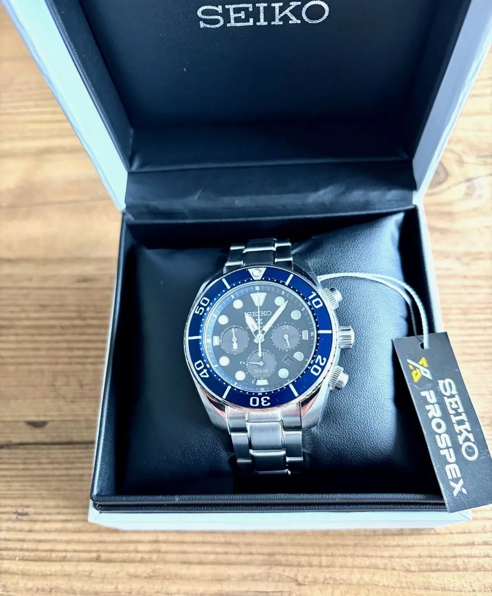 Seiko Prospex Chronograph Solar Quartz Diver Watch - Image 3