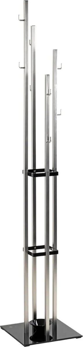 Hall-Tree Stainless Steel Look Black Metal - Image 1