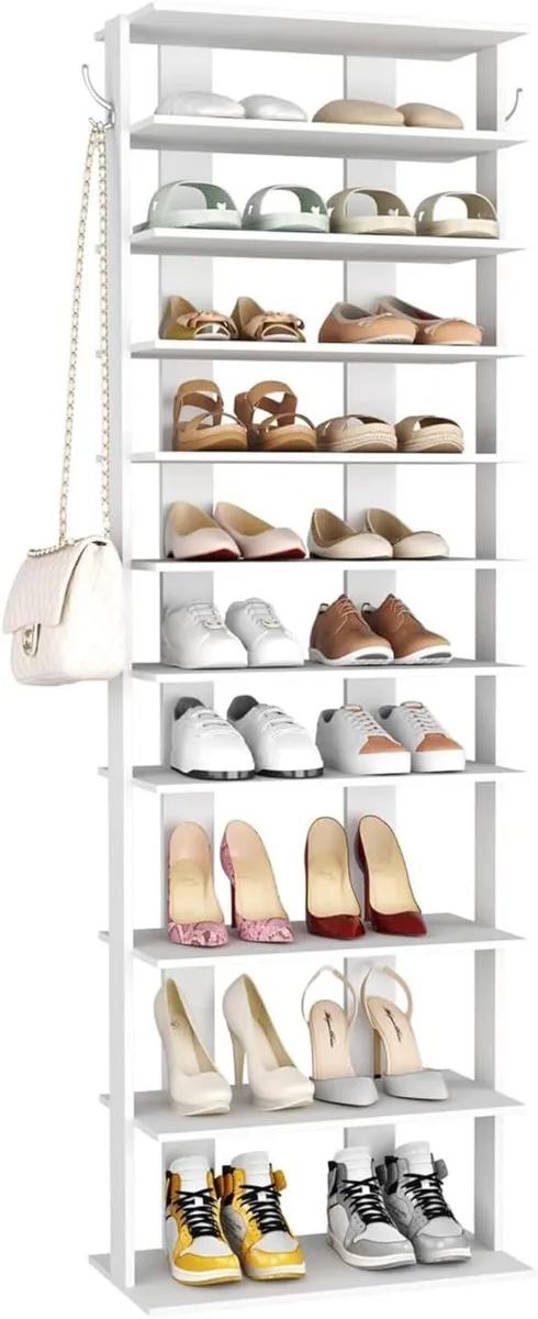 11-Tier Corner Shoe Tower - Double Rows Slim - Image 1