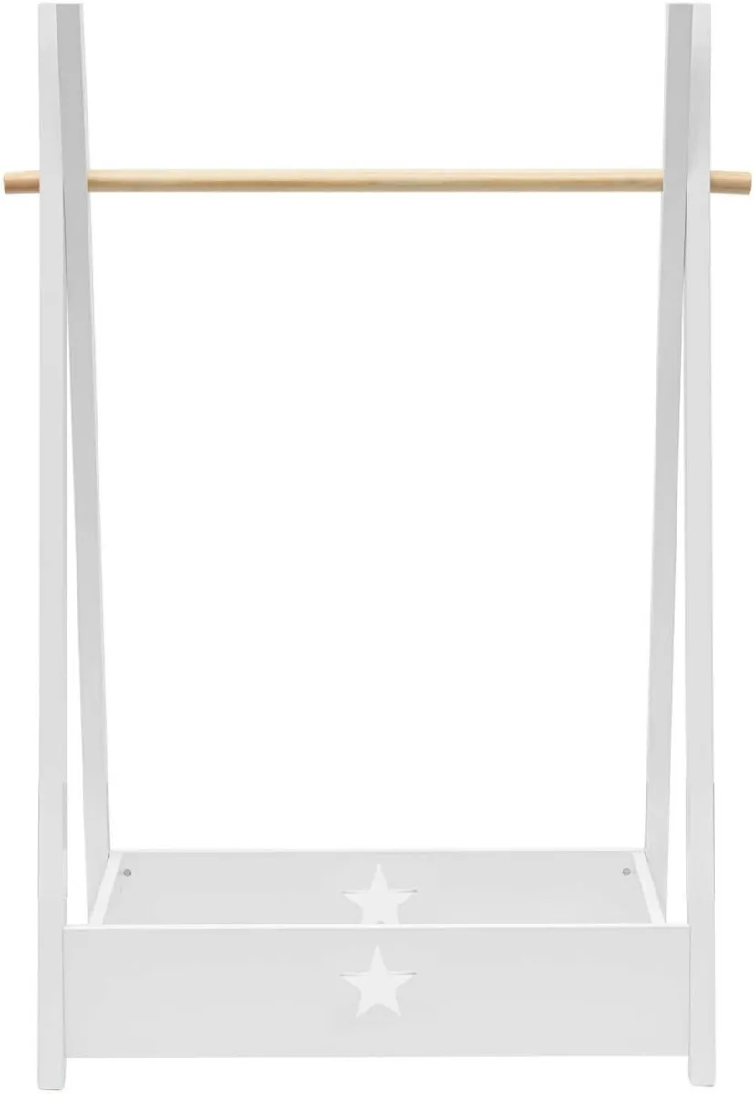 Children's Clothes Hanger Day Wardrobe White MDF - Image 1