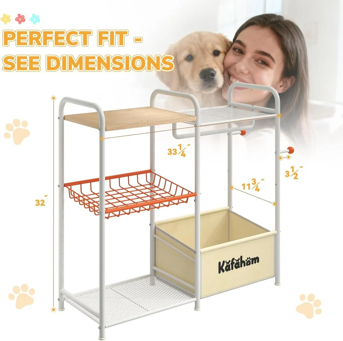 Dog Toy Basket Pet Supplies Holder Multi-Functiona - Image 2