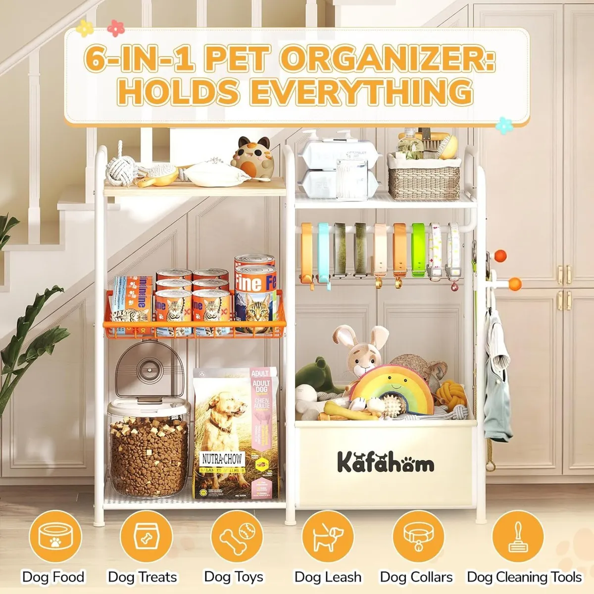 Dog Toy Basket Pet Supplies Holder Multi-Functiona - Image 3