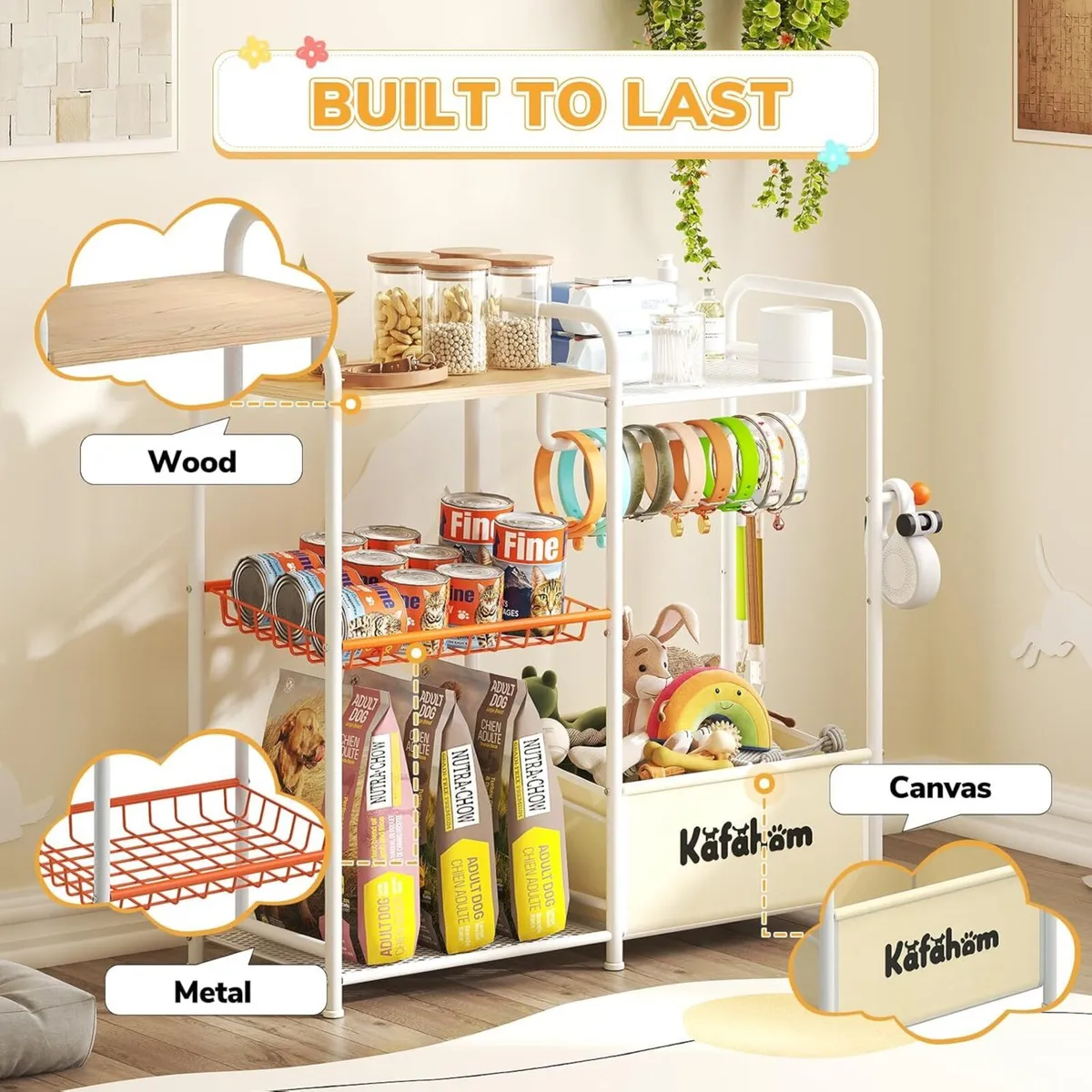 Dog Toy Basket Pet Supplies Holder Multi-Functiona - Image 4