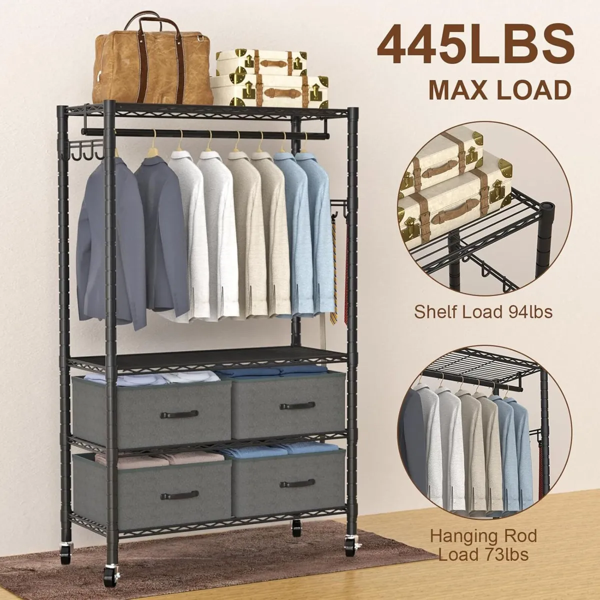 Clothes Rail Heavy Duty Clothing for Hanging - Image 3