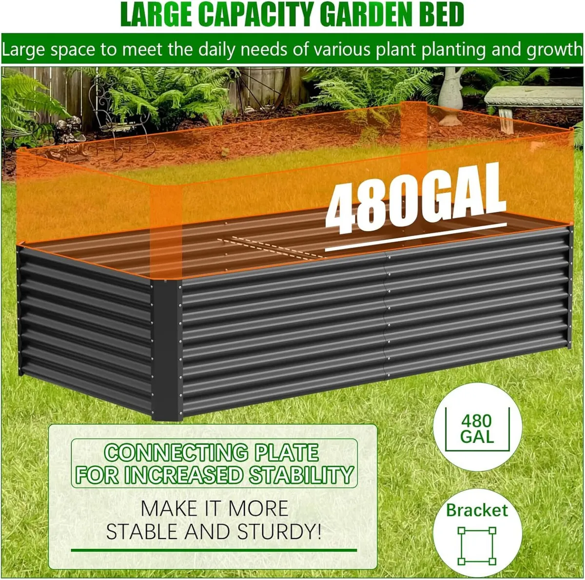 Raised Garden Bed Planter Beds Boxes Outdoor - Image 3