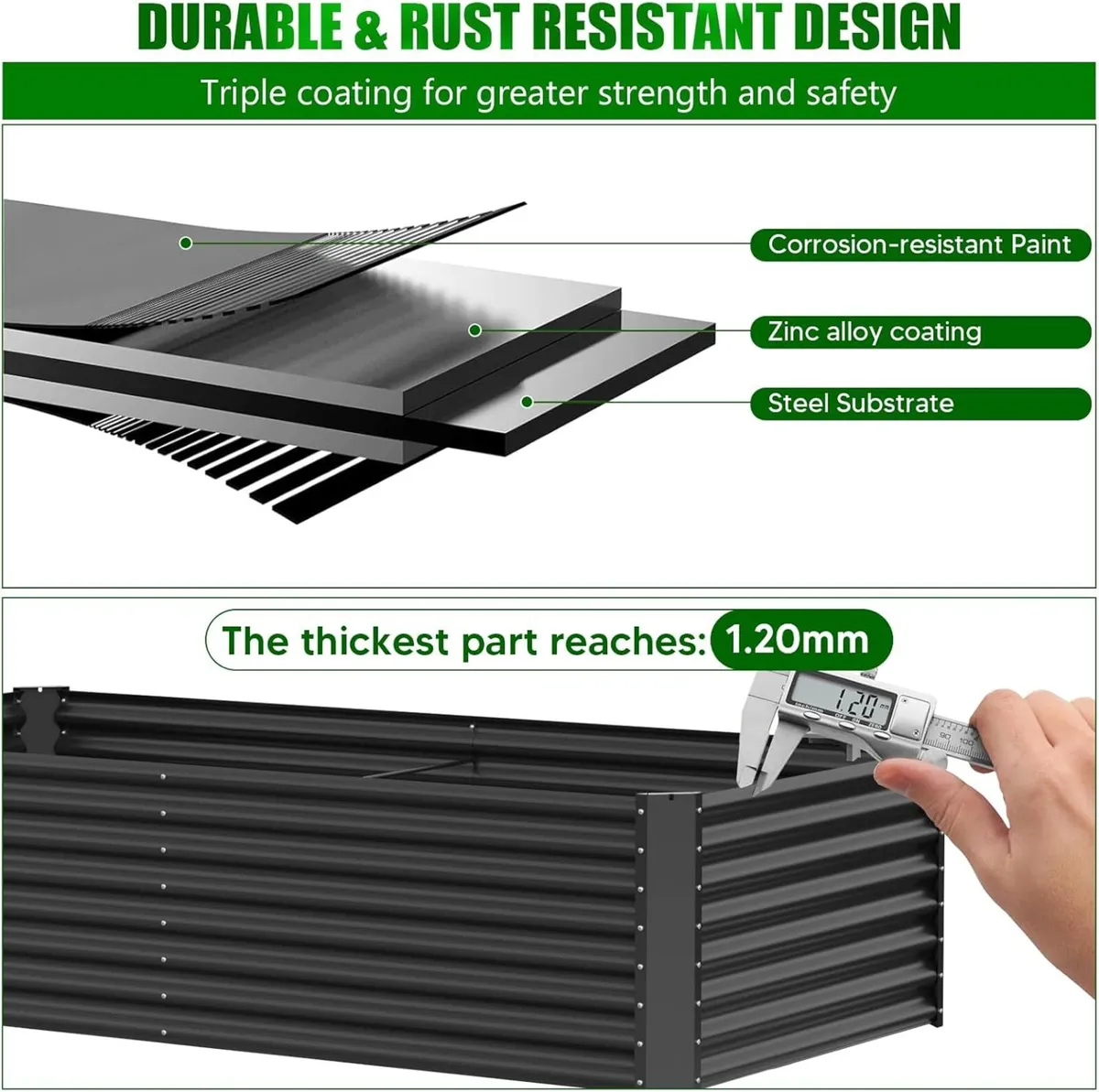 Raised Garden Bed Planter Beds Boxes Outdoor - Image 4