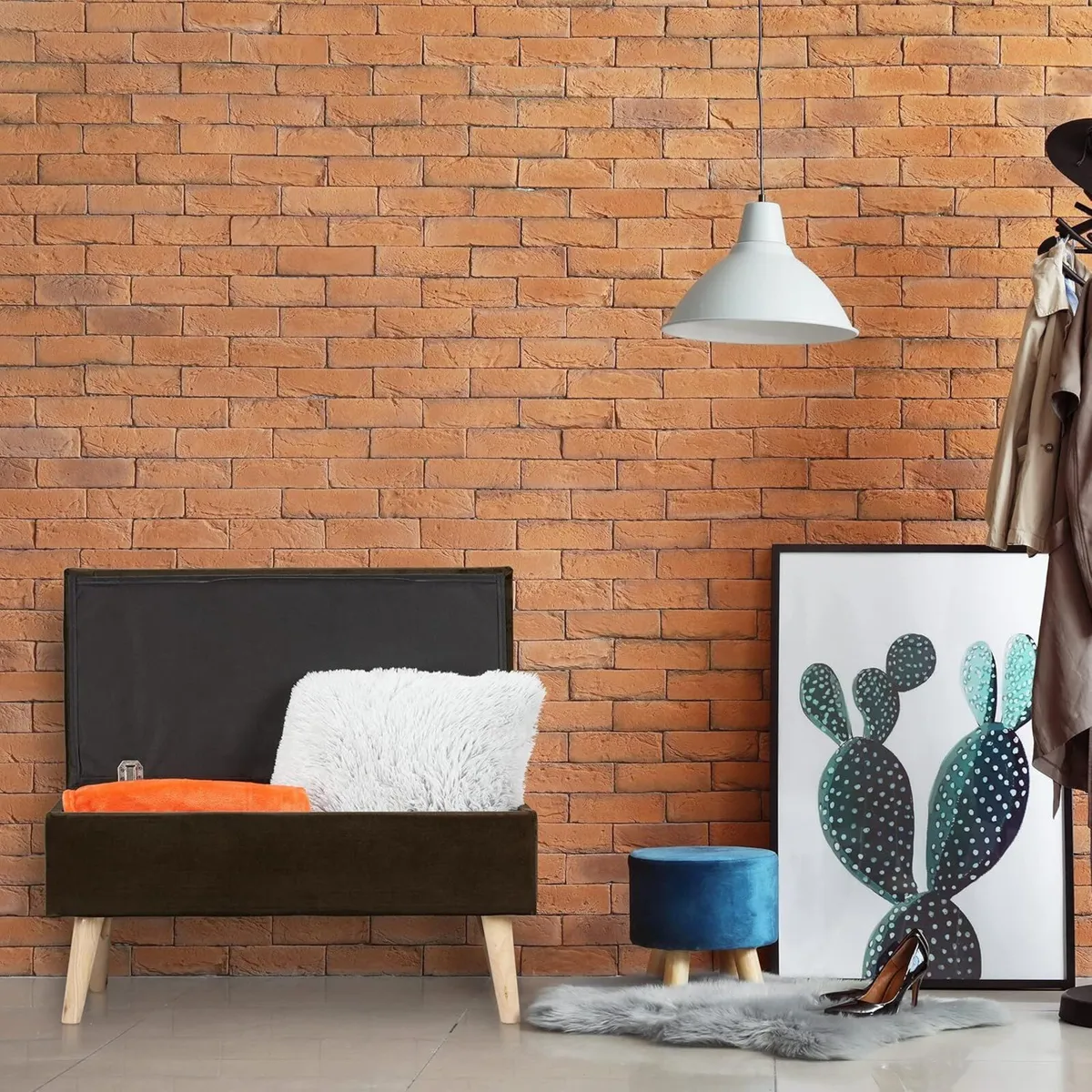 ottoman storage bench velvet upholstery 40 l - Image 2