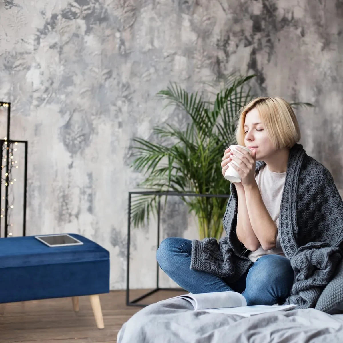 ottoman storage bench velvet upholstery 40 l - Image 4