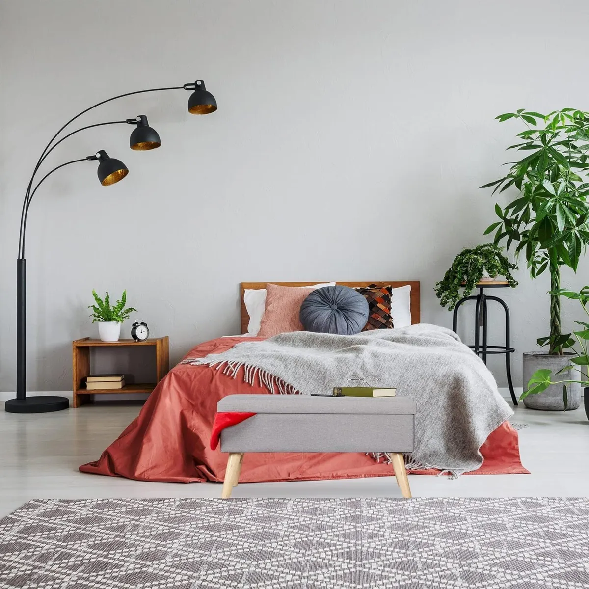 Storage Ottoman Padded Seat Bench Wooden Legs for - Image 2