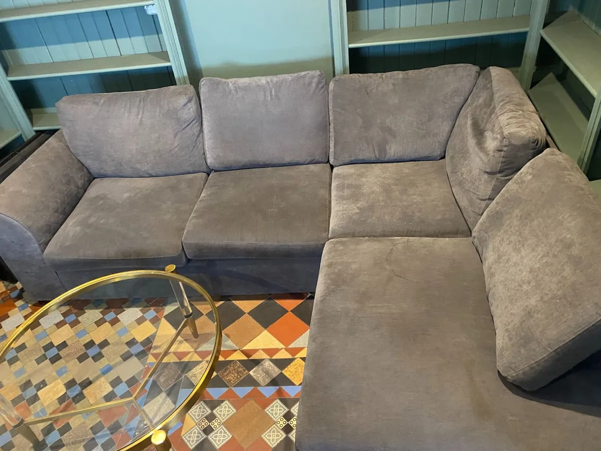 Corner Suite & Armchair with Footrest - Image 1