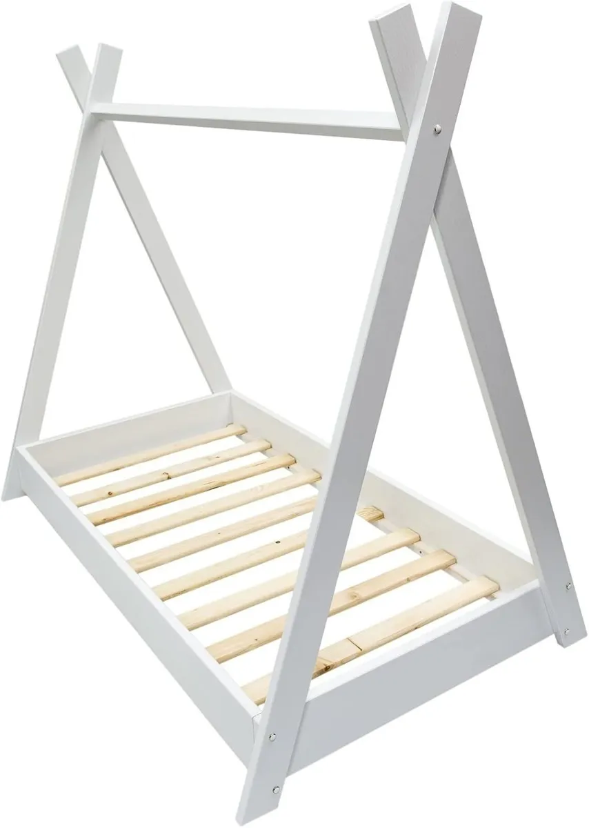 Wooden bed Scandinavian style modern kids home - Image 1