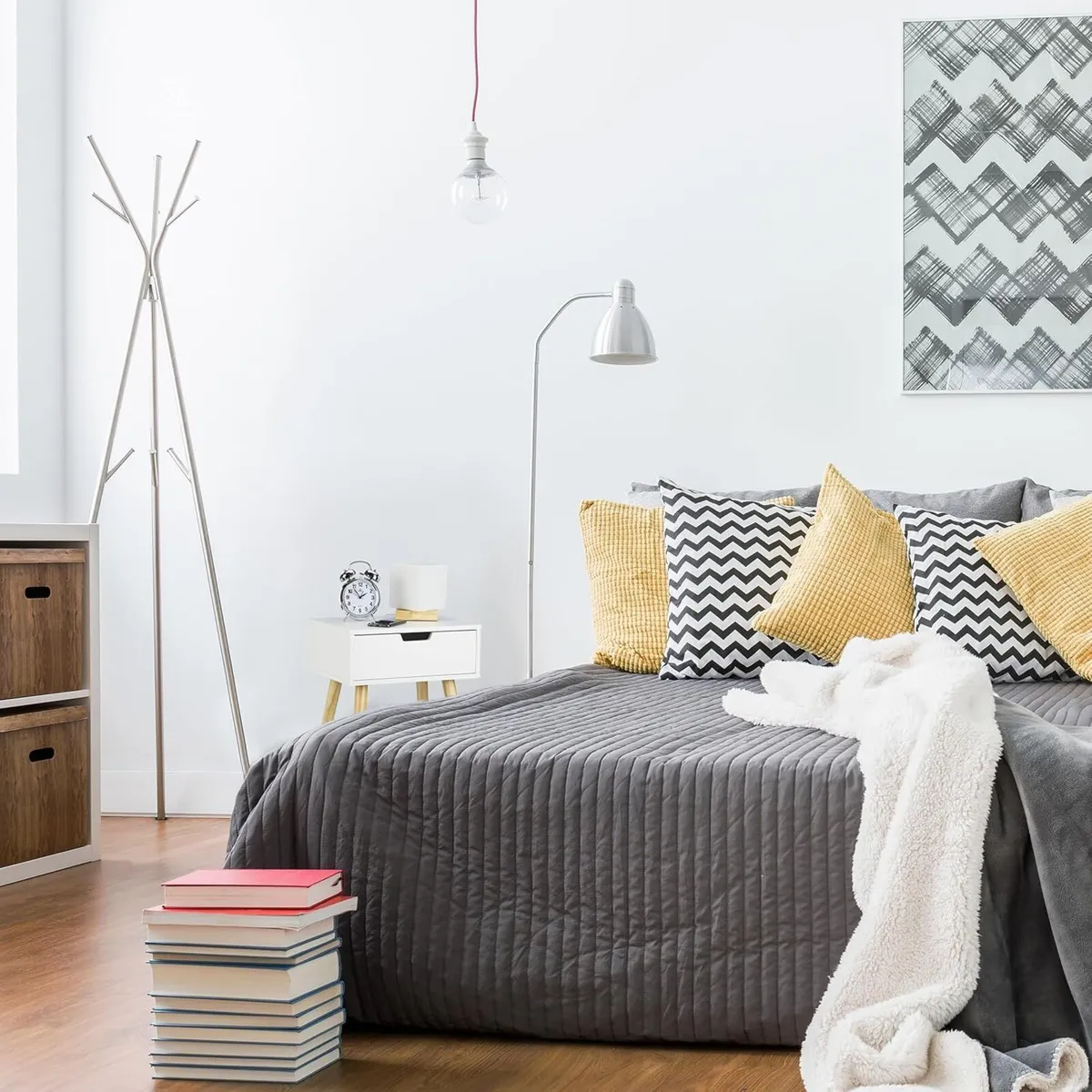 Nightstand White Modern Scandinavian Design 1 - Image 4