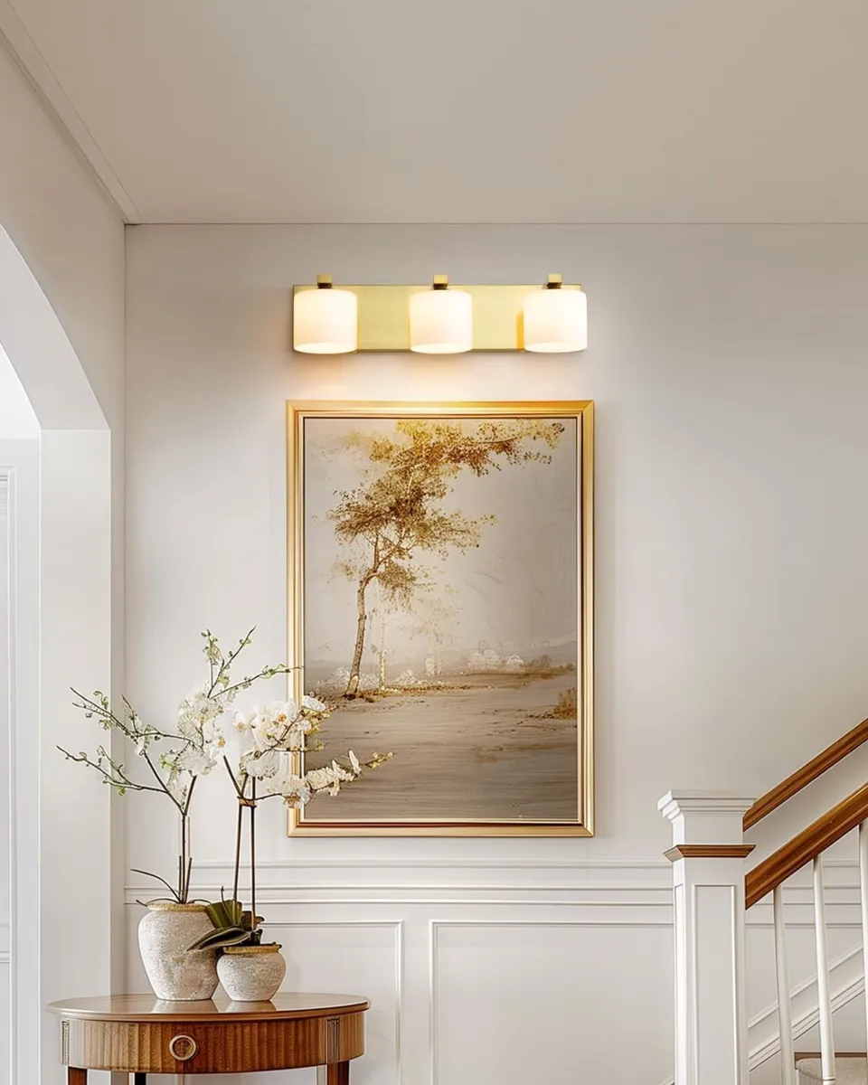 Bathroom Vanity Light 3-Light Matte Brass Fixture - Image 2