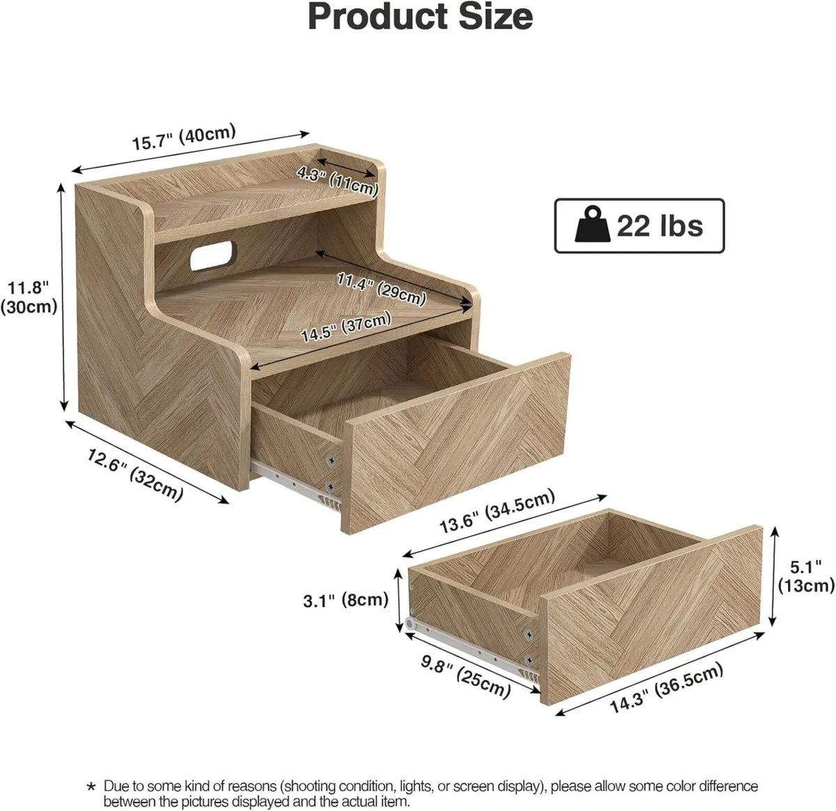 Floating Bedside Table Set of 2 Wall Mount - Image 2