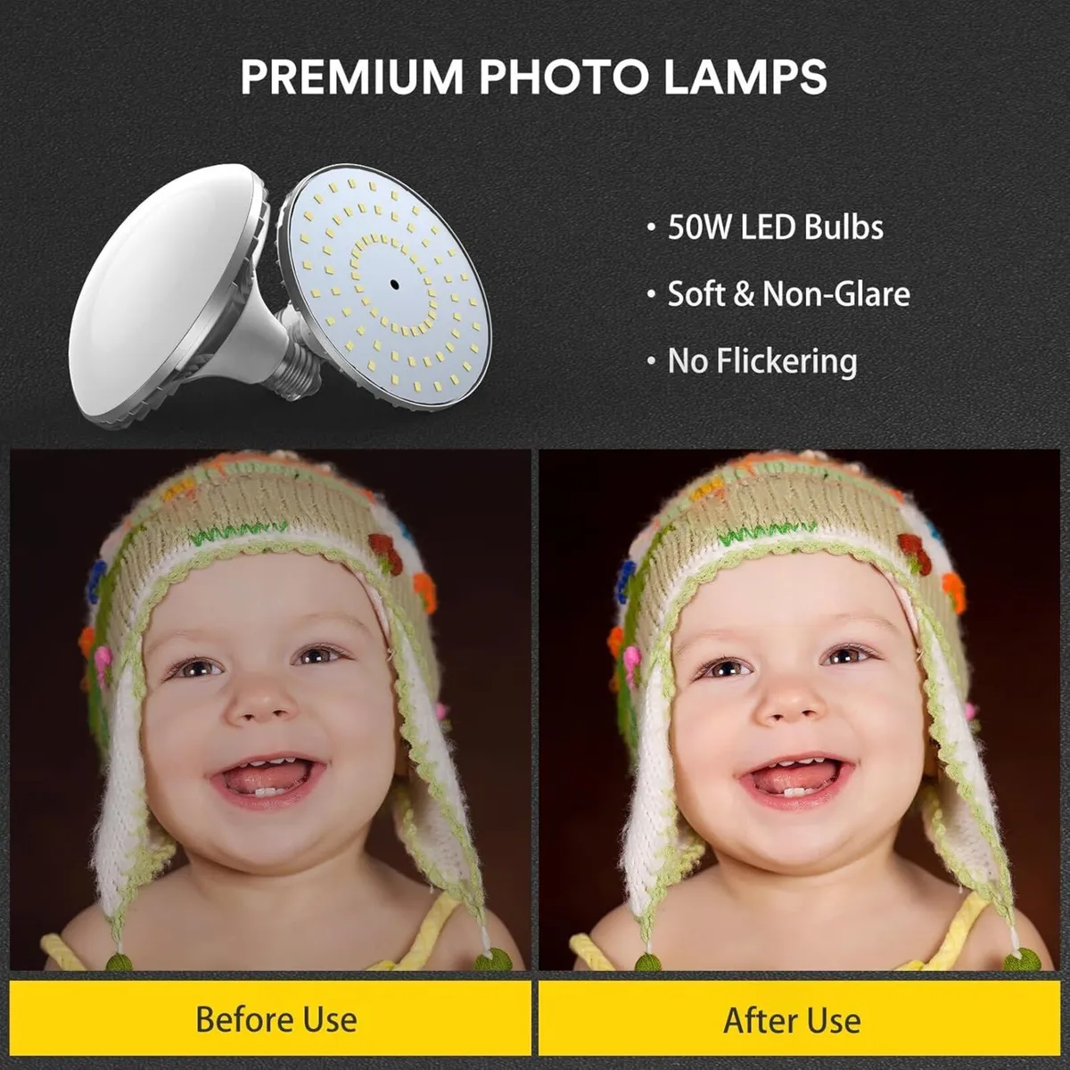 Softbox Lighting Kit 2x50x50cm Photography Studio - Image 4