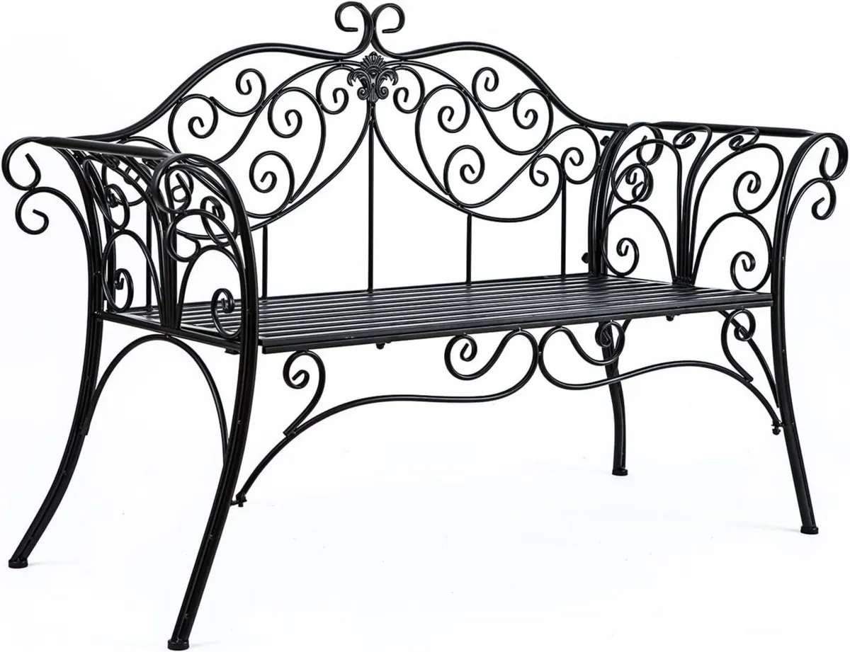 Metal Antique Garden Benches Clearance Outdoor - Image 1