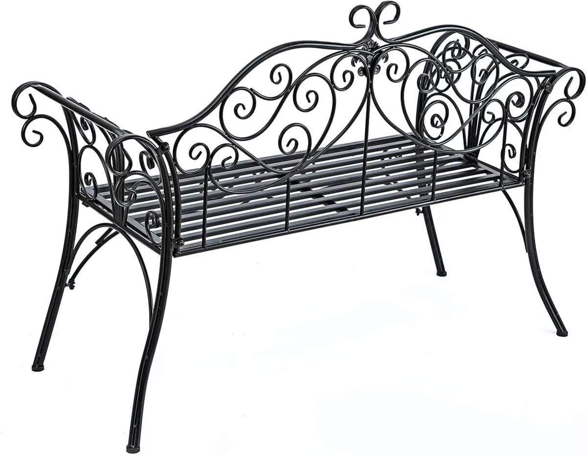 Metal Antique Garden Benches Clearance Outdoor - Image 4