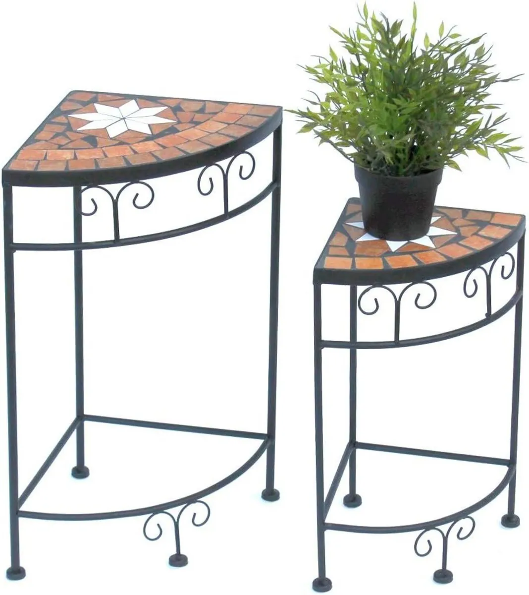 Stool Merano Mosaic 2 pcs. Set Flower stand 42 - Image 1