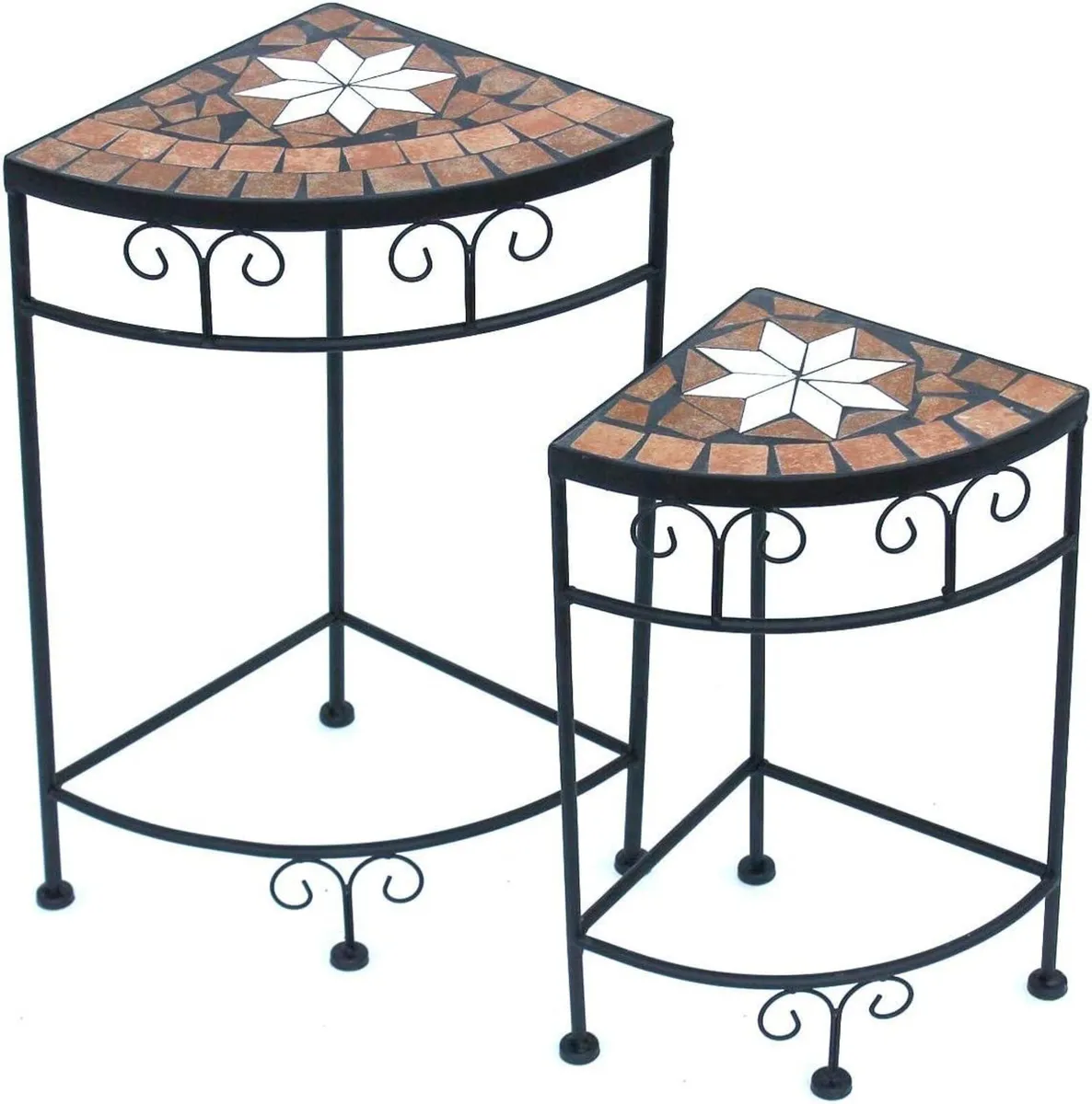 Stool Merano Mosaic 2 pcs. Set Flower stand 42 - Image 2
