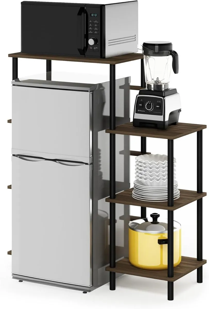 TURN-N-TUBE Coffee Bar 4-Tier Bakers Rack with - Image 1