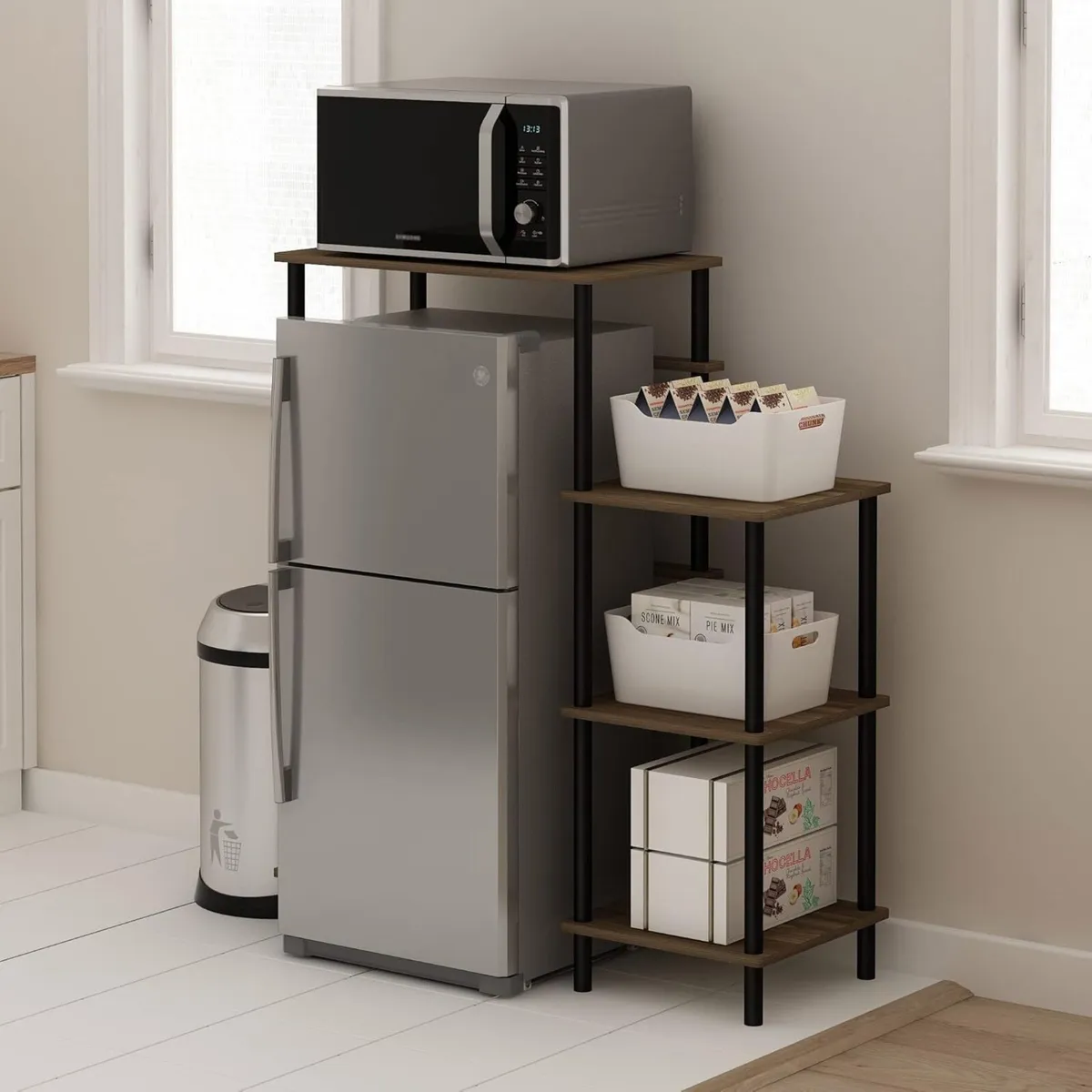 TURN-N-TUBE Coffee Bar 4-Tier Bakers Rack with - Image 2