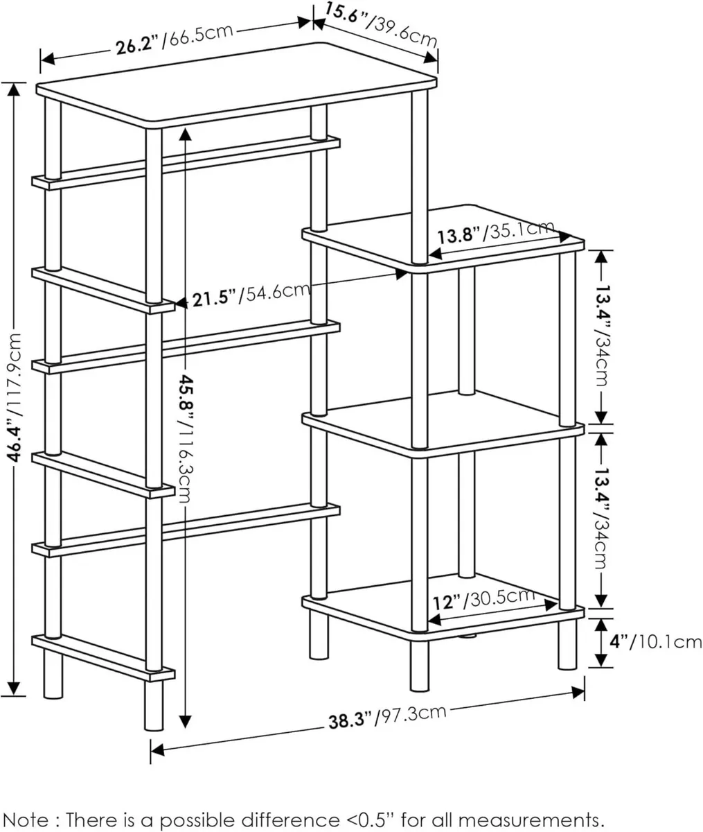 TURN-N-TUBE Coffee Bar 4-Tier Bakers Rack with - Image 3