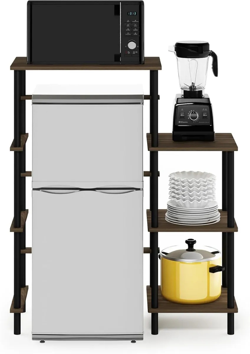 TURN-N-TUBE Coffee Bar 4-Tier Bakers Rack with - Image 4