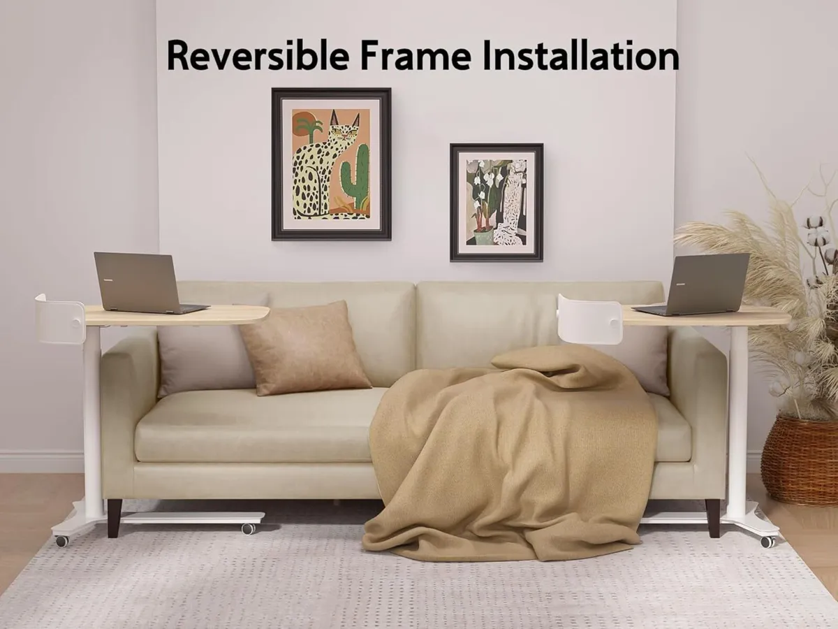 Mobile Standing Desk with 3 Rolling 75 x 45 cm - Image 3