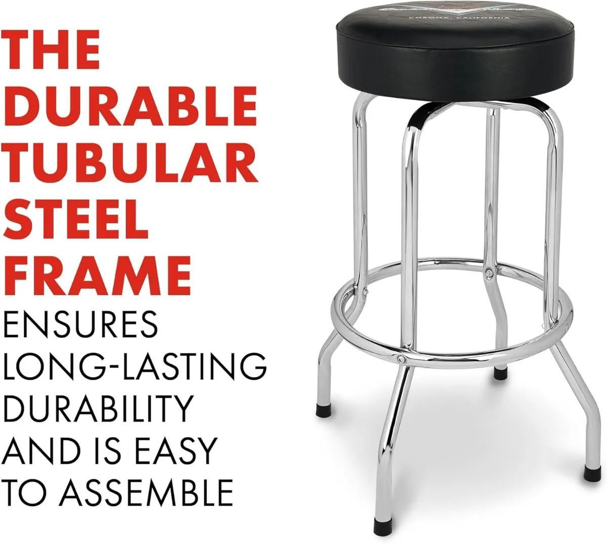 Custom Shop Chevron Logo Barstool 30 Inch Foam - Image 4