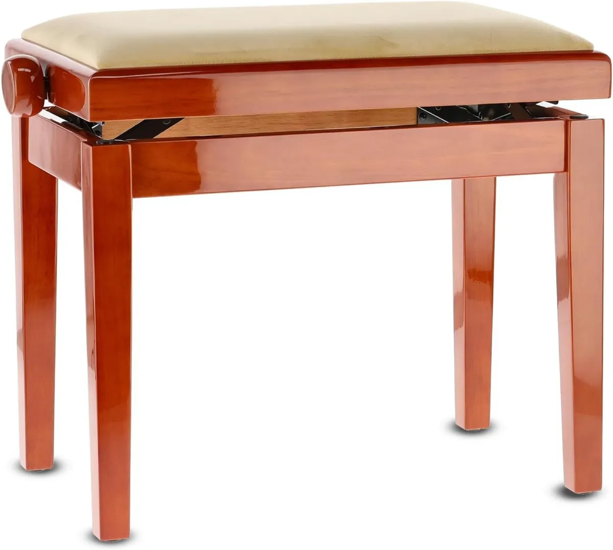 Piano Bench Deluxe Solid Wood Height Adjustable - Image 1