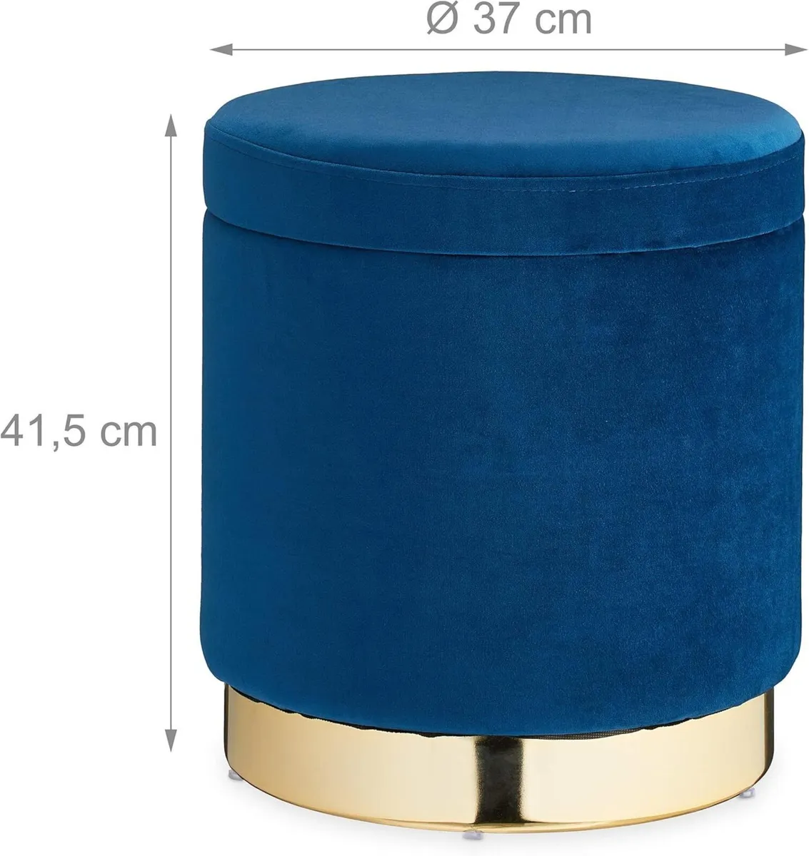 Storage Ottoman with Lid Cushioned Seat Stool - Image 3
