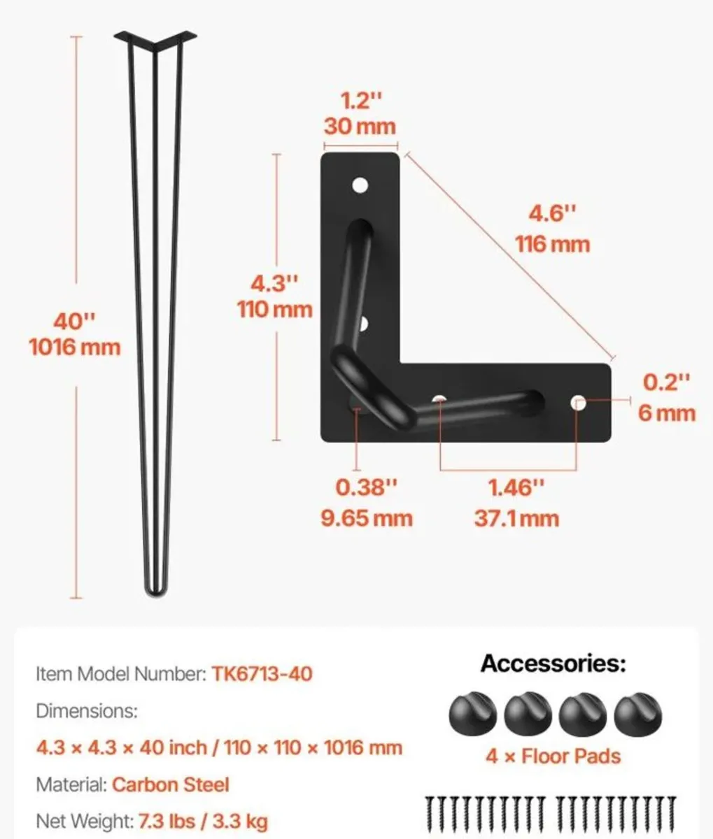 Hairpin table legs - Image 1
