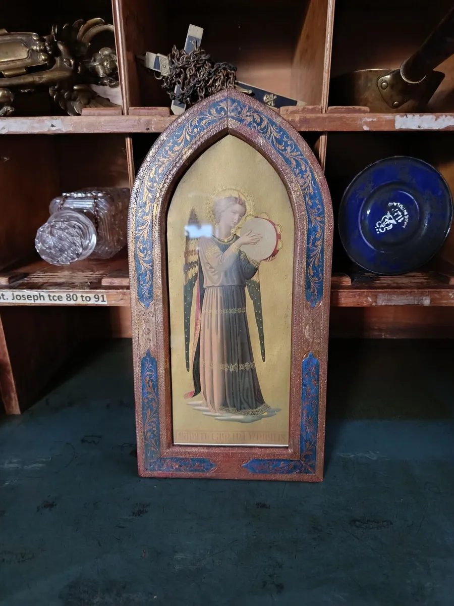 Vintage Gothic Angel in Gilt Frame - Image 1