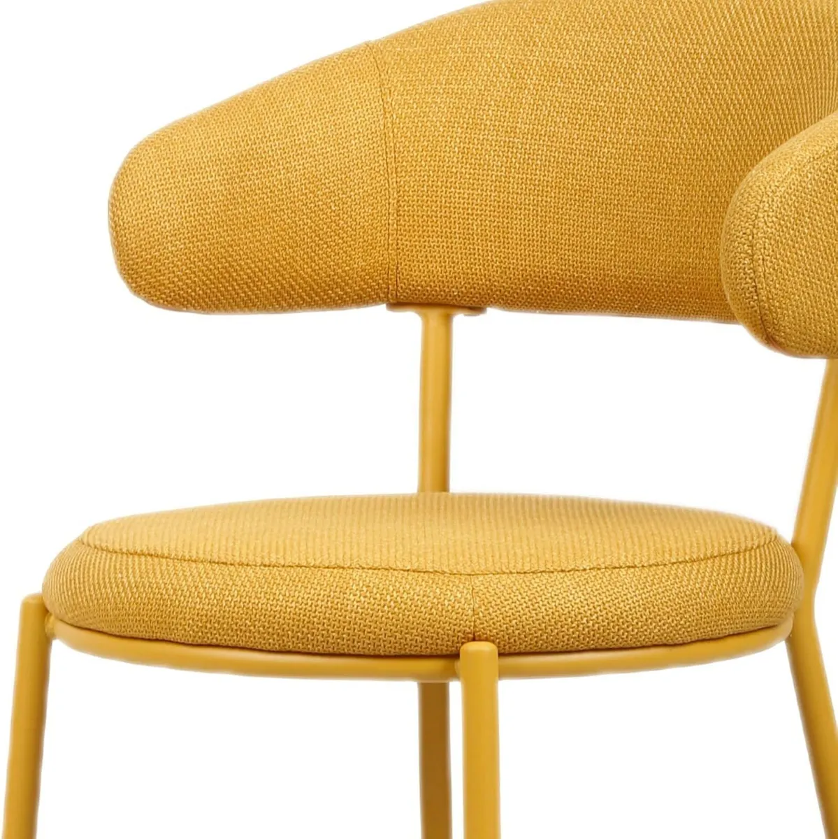 Set 2 Modern Chairs Kitchen Polyester Fabric - Image 4