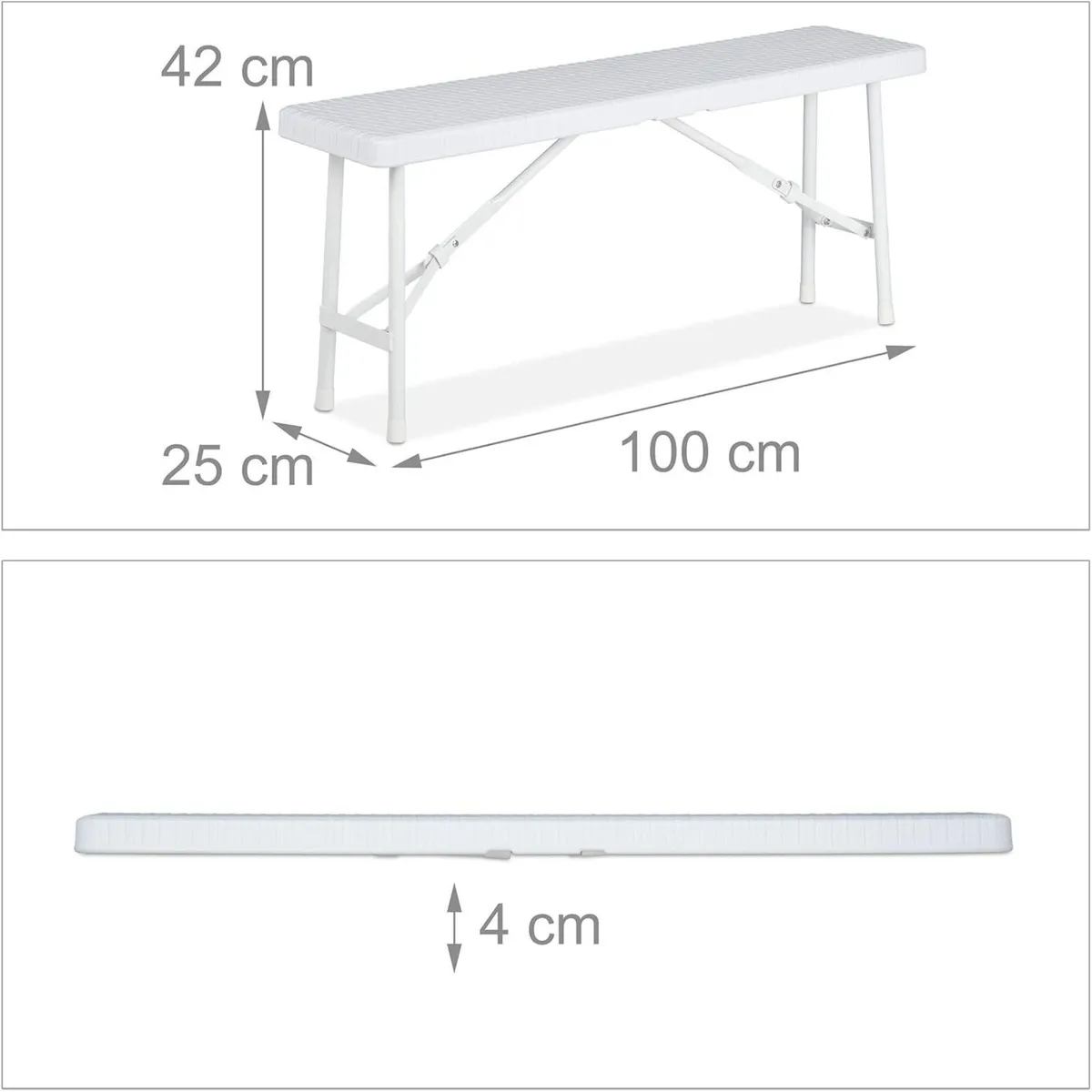 Set of 2 Picnic Benches Foldable for Pub Garden - Image 3