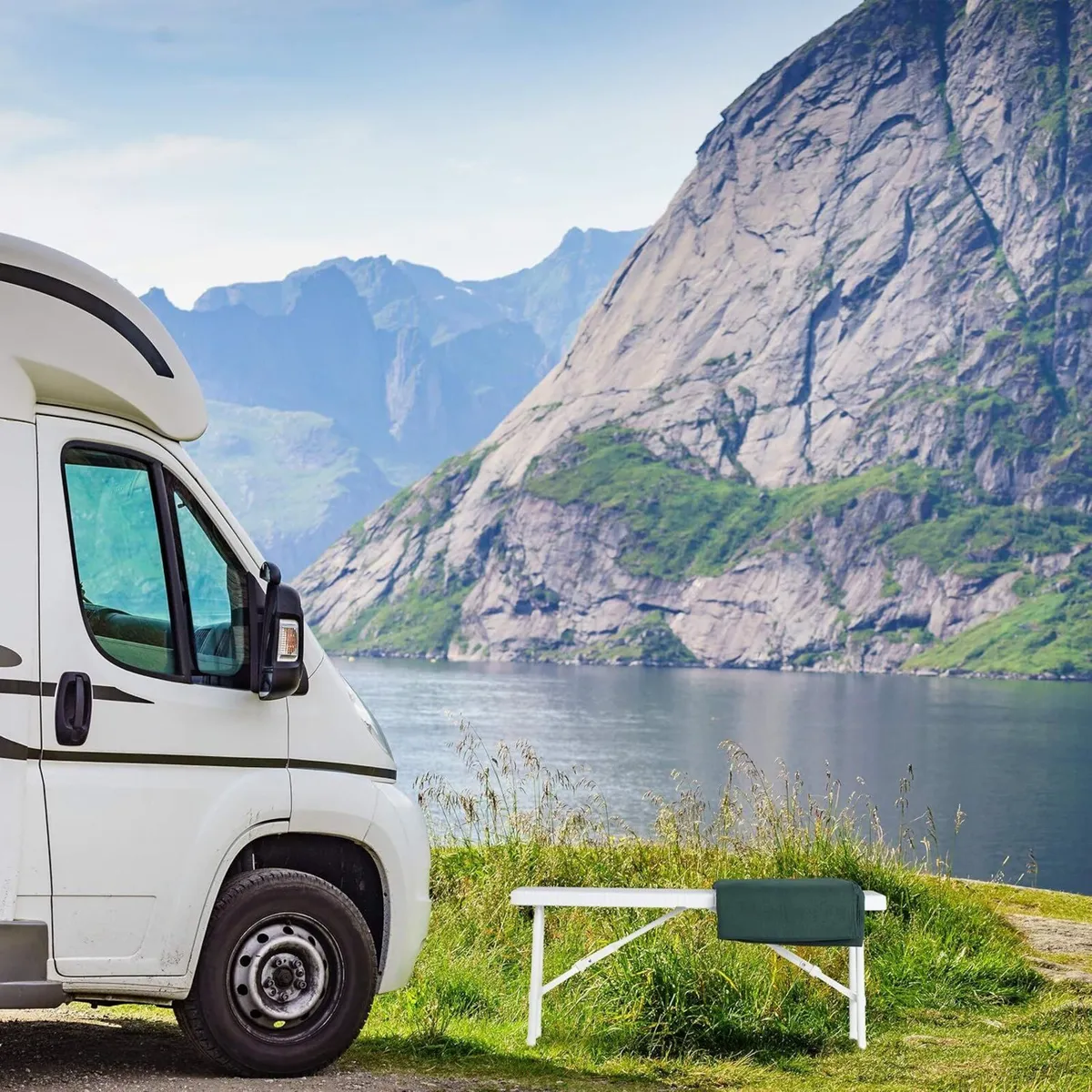 Set of 2 Picnic Benches Foldable for Pub Garden - Image 4