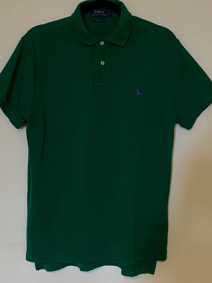 Ralph Lauren Plain Polo shirt 100% cotton size M - Image 1